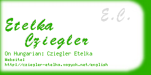 etelka cziegler business card